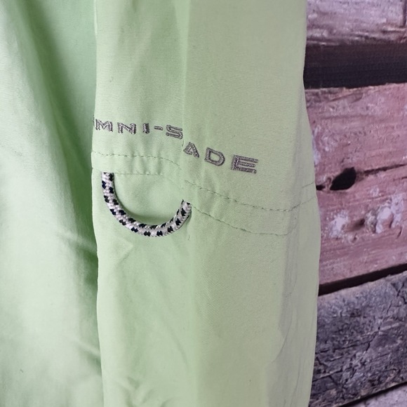 Columbia PFG Shirt Long Sleeve Lime Green Fishing Vented Mens Large Omni Shade - Picture 6 of 13